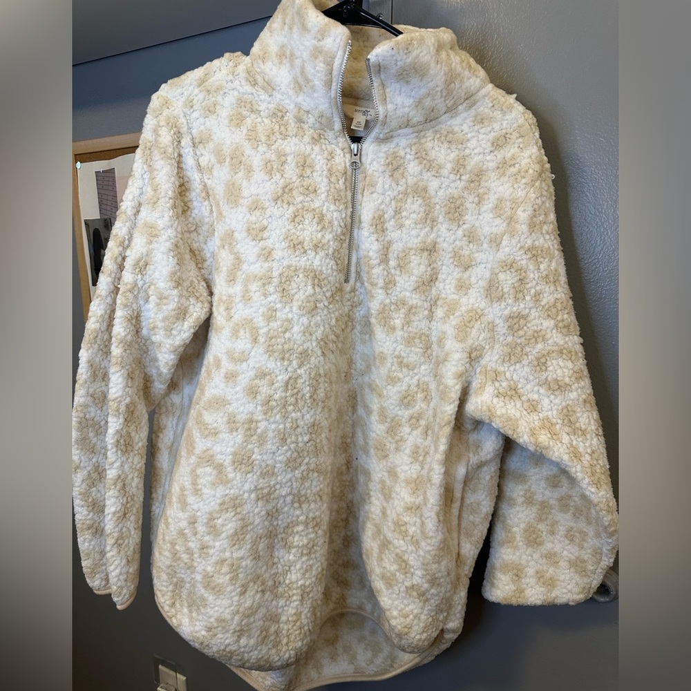 Terra&Sky Half Zip Fluffy Sweater